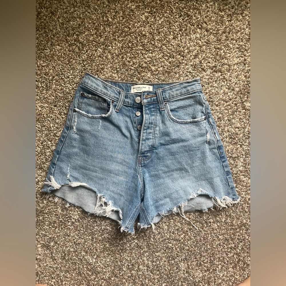 Abercrombie Curve Love High Rose Dad Shorts